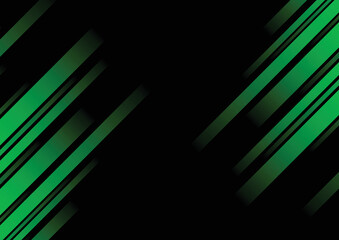 Abstract green line and black background for business card, cover, banner, flyer. Vector illustration