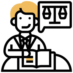 Fototapeta premium Attorney icon