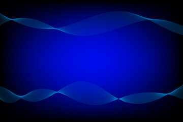 Abstract background with dynamic linear waves technology texture on blue background. Vector illustration.