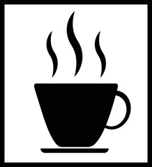 Coffee cup icon, Coffee cup sign vector