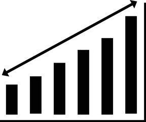 Economy growth icon, infographic, growth falling economy, business, finance vector illustration