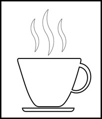 Coffee drink line icon. Hot cup sign. Fresh beverage symbol. Quality design element. Editable stroke. Vector