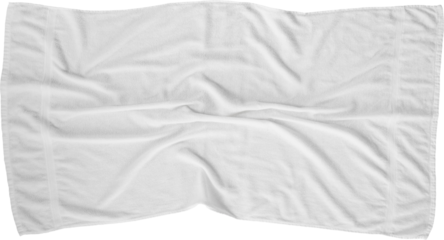 White beach towel isolated on white background