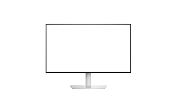 Modern computer display with thin edges isolated PNG transparent