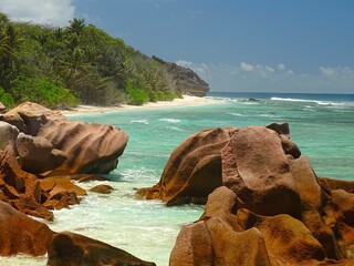 Seychelles - La Digue Island - handle ants and caiman cove or fourmis cove