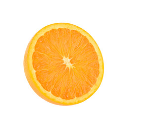 Orange fruit. Orang slice isolate on white