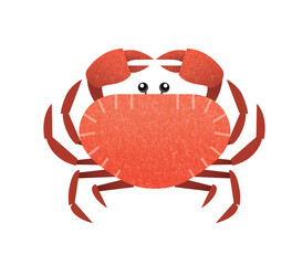 CRAB ILLUSTRATION, isolated on white background