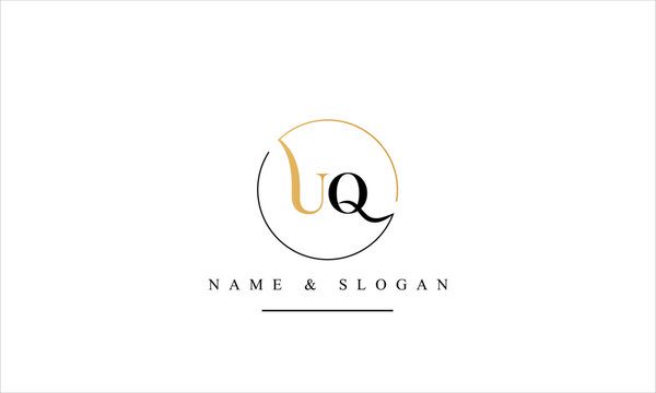 UQ, QU, U, Q abstract letters logo monogram