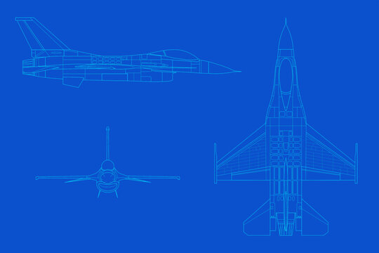 Avi&oacute;n de combate moderno f-16