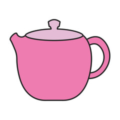 Teapot vector icon.Color vector icon isolated on white background teapot.