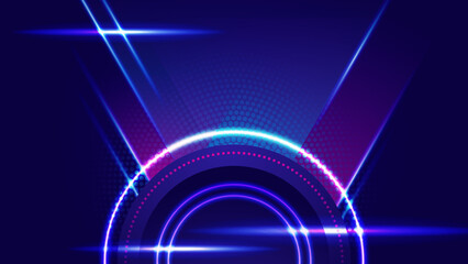 Modern abstract high-speed movement. Colorful dynamic motion on blue background. Movement sport pattern for banner or poster design background concept.