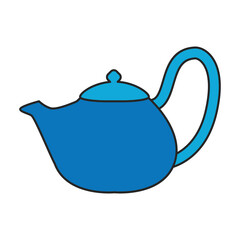 Teapot vector icon.Color vector icon isolated on white background teapot.
