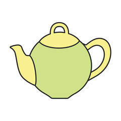 Teapot vector icon.Color vector icon isolated on white background teapot.