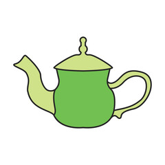Teapot vector icon.Color vector icon isolated on white background teapot.
