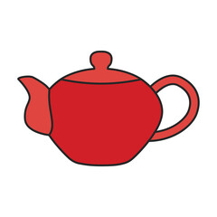 Teapot vector icon.Color vector icon isolated on white background teapot.