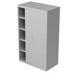 3d rendering illustration of an office cabinet with sliding doors
