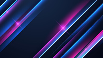 Modern abstract high-speed movement. Colorful dynamic motion on blue background. Movement sport pattern for banner or poster design background concept. © Roisa