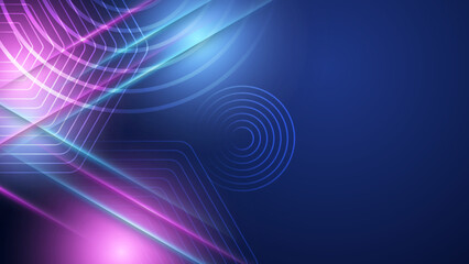 Modern abstract high speed movement. Colourful dynamic motion on blue background. Movement sport pattern for banner or poster design background concept.