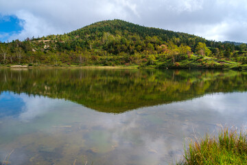 弓池の映り込み