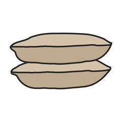 Bag of flour vector icon.Color vector icon isolated on white background bag of flour.