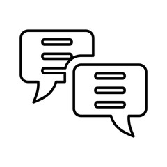 Chat, bubble, chatting outline icon. Line vector design.