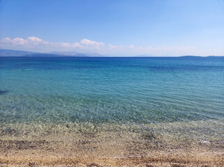 Obraz premium calm surface of Ionian sea on Corfu island