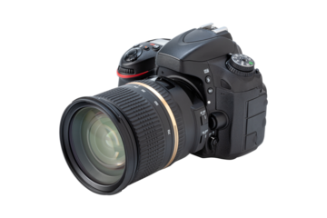 デジタル一眼レフカメラ（背景透過切り抜き合成用png素材）