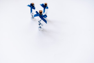 glass bottle with paper inside