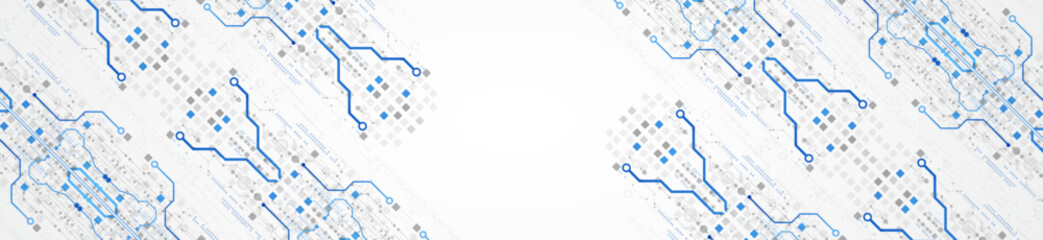 Abstract horizontal technology background. Communication concept, futuristic digital innovation background. Vector illustration