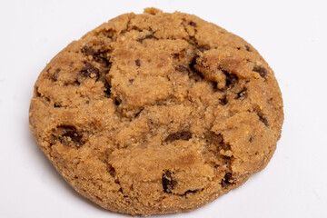 Chocolate chip cookies isolated on white background, Homemad cookies close up. High quality photo