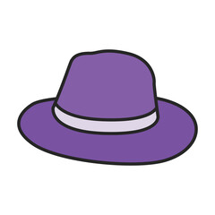 Summer hat vector icon.Color vector icon isolated on white background summer hat.