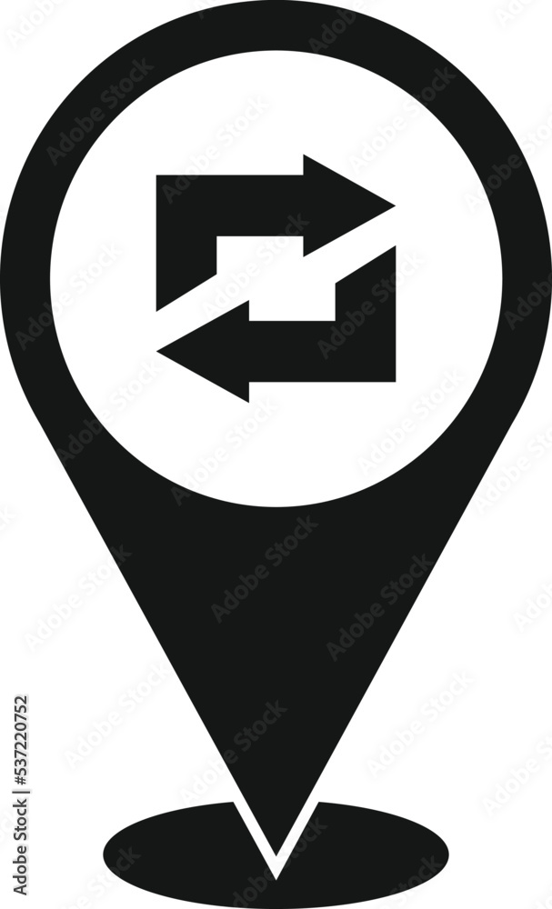 Poster repost location icon simple vector. report chart. data document