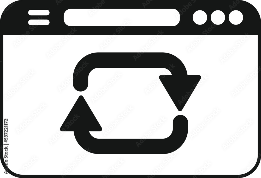Poster repost web page icon simple vector. repost chart. data document