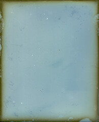 Antique robin egg blue glass plate photographic negative