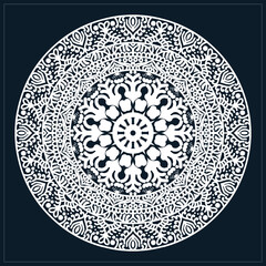 White color mandala and unique design.