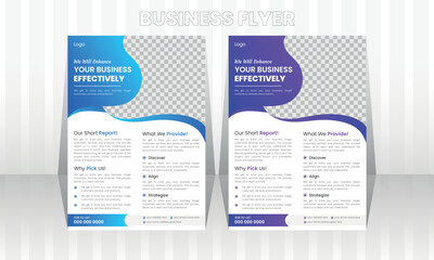 Professional digital marketing flyer design, Business poster template, modern a4 size vector leaflet, Corporate brochure cover.