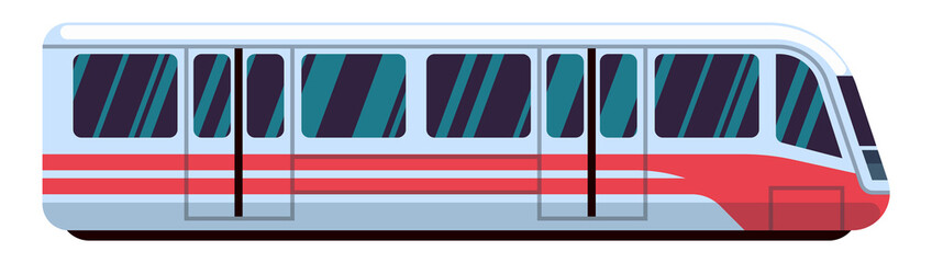 Subway train icon. Railway locomotive. Railroad transport © MicroOne