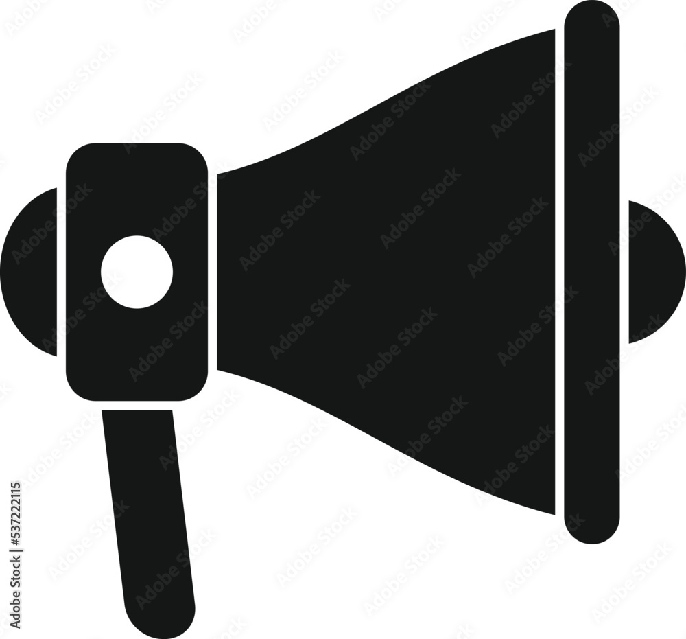 Poster megaphone icon simple vector. report audit. document data