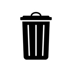 Trash bin vector icon, garbage, dustbin icon isolated on white background.