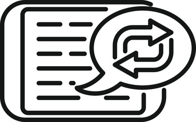 Tablet repost icon outline vector. Check graph. Market mark