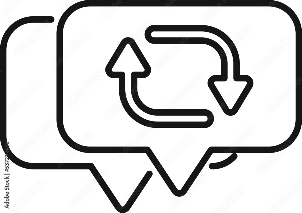 Wall mural chart repost icon outline vector. repost graphic. data document