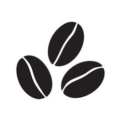Fototapeta premium Coffee beans logo illustration. Simple minimal clean graphic design. Vector symbol of cafe bean. Isolates brown organic aroma. Vintage logo of roasted espresso. Isolated illustration.