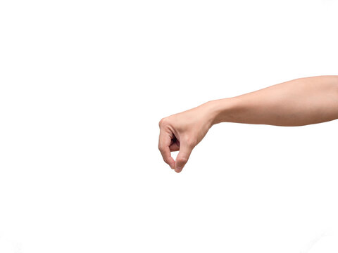 Isolated man hand finger catch isolated,Man hand finger clipping