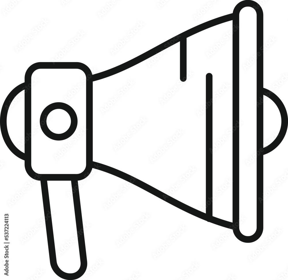 Poster megaphone icon outline vector. report audit. document data