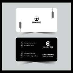 Professional elegant black and white clean simple minimal business card template