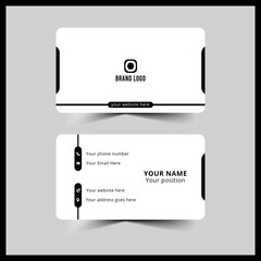 Professional white color business card template