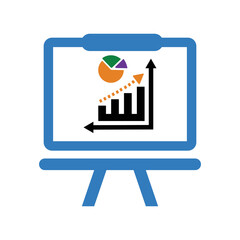Growth, analysis, board icon. Editable vector graphics.