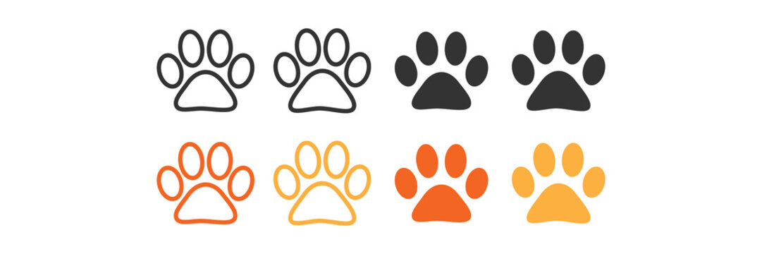 Dogs paw vector. Modern vector icon design template