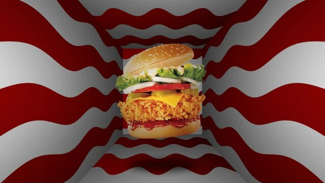 Animated Background with Awesome BURGER