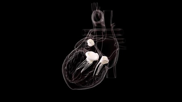 3d rendered medical animation of  a beating heart